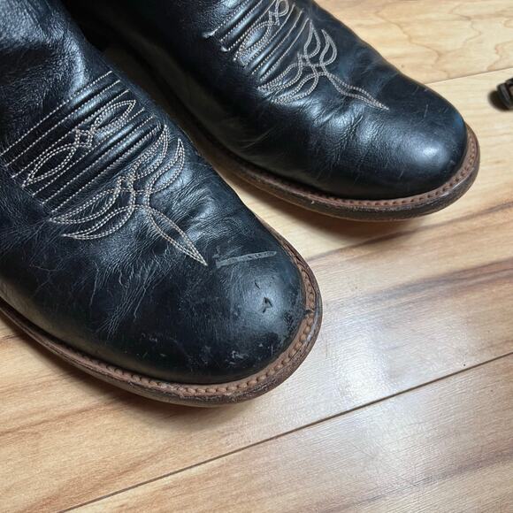 VINTAGE Rios Of Mercedes Roper Boots Mens Size 9D Black Kangaroo Leather 2006 main image 5